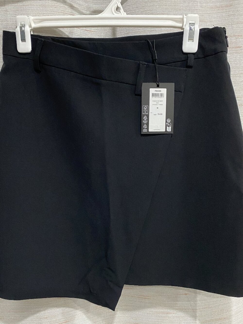 Pieces Mini Skirt Black Medium Womens (243)